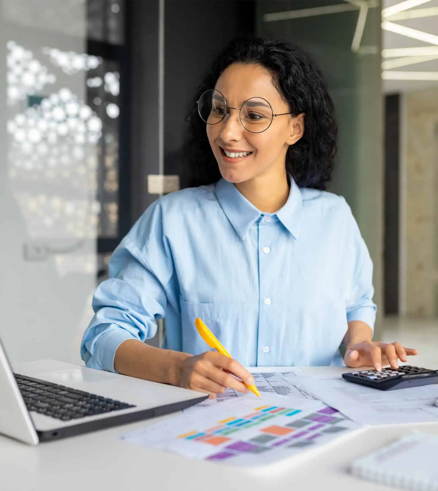 successful-business-woman-financier-on-paper-work